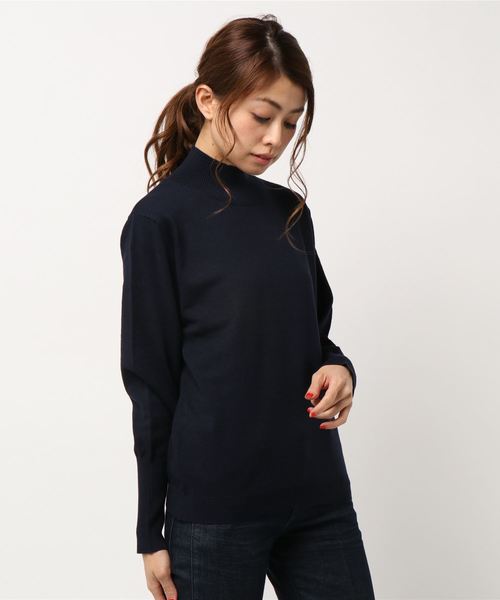 RIVE DROITE（リヴドロワ）の「ロングリブスリーブハイネックニット（ニット/セーター・レディース・ライトグレー/ネイビー/ピンク/ミント/ライトベージュ・FREE）」の9枚目の写真