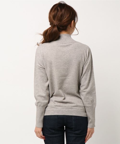 RIVE DROITE（リヴドロワ）の「ロングリブスリーブハイネックニット（ニット/セーター・レディース・ライトグレー/ネイビー/ピンク/ミント/ライトベージュ・FREE）」の7枚目の写真