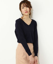 NATURAL BEAUTY BASIC | ◆ファイン天竺Vネックニット(ニット/セーター)