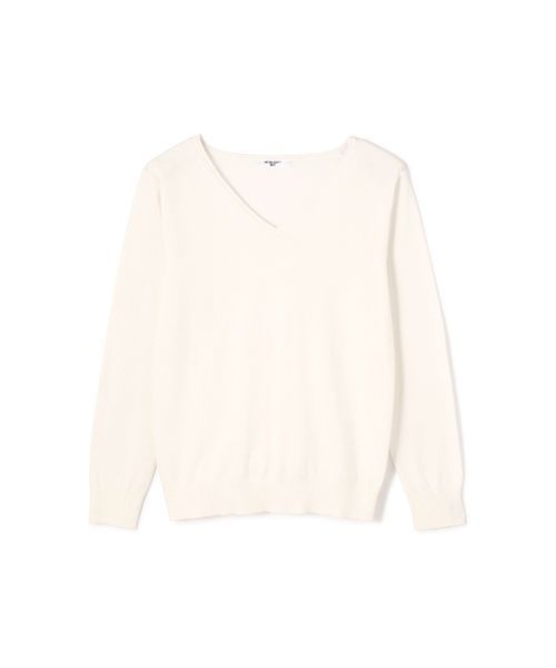 NATURAL BEAUTY BASIC（ナチュラルビューティーベーシック）の「◆ファイン天竺Vネックニット（ニット/セーター・レディース・ホワイト系その他/ブルー/グレー/レッド/ブラック/ネイビー・MEDIUM）」の17枚目の写真