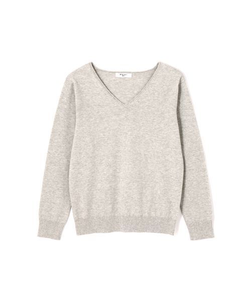 NATURAL BEAUTY BASIC（ナチュラルビューティーベーシック）の「◆ファイン天竺Vネックニット（ニット/セーター・レディース・ホワイト系その他/ブルー/グレー/レッド/ブラック/ネイビー・MEDIUM）」の19枚目の写真