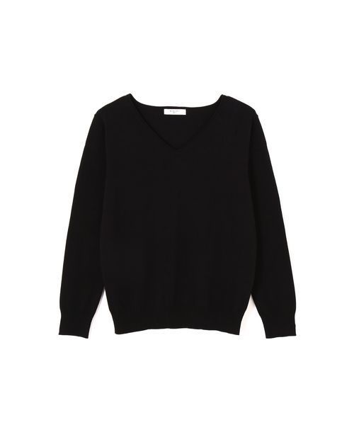 NATURAL BEAUTY BASIC（ナチュラルビューティーベーシック）の「◆ファイン天竺Vネックニット（ニット/セーター・レディース・ホワイト系その他/ブルー/グレー/レッド/ブラック/ネイビー・MEDIUM）」の21枚目の写真