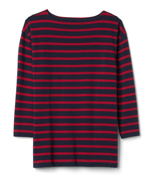 GAP(ギャップ)の「七分袖ストライプTシャツ(Tシャツ/カットソー・メンズ・ブルー系その他/ホワイト系その他/ブラック系その他/マルチ・M/L/XS/XL/S)」の8枚目の写真