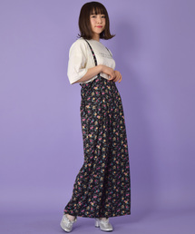 w closet | サスペンダー付き花柄ハイウエストパンツ(その他パンツ)