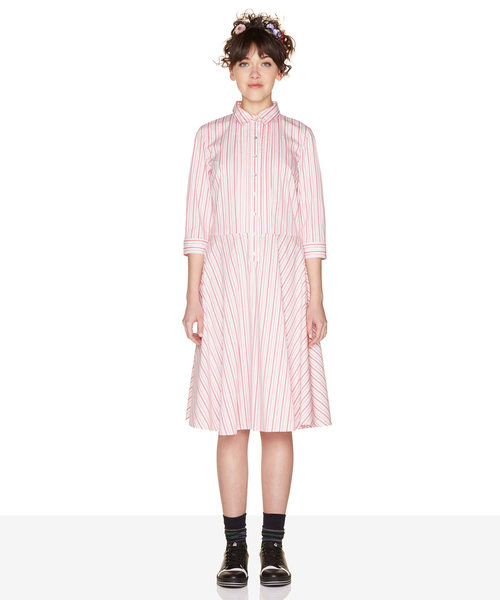Benetton United Colors Of Benetton ベネトンユナイテッドカラーズオブベネトン の コットンストライプ柄シャツ ワンピース シャツワンピース Wear