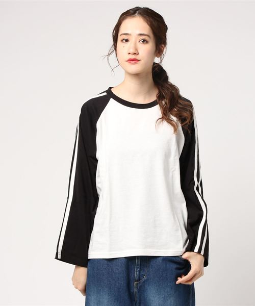 WEGO（ウィゴー）の「WEGO/ラグランロングTシャツ（Tシャツ/カットソー・レディース・ブラック/ピンク/ブラック系その他・FREE）」の14枚目の写真