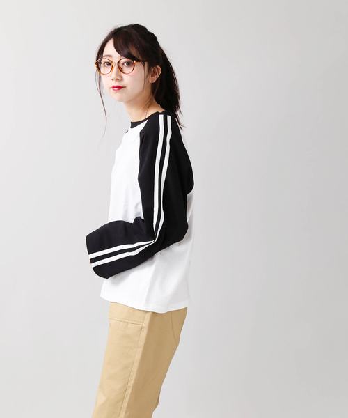 WEGO（ウィゴー）の「WEGO/ラグランロングTシャツ（Tシャツ/カットソー・レディース・ブラック/ピンク/ブラック系その他・FREE）」の8枚目の写真