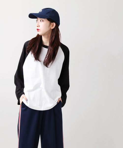 WEGO（ウィゴー）の「WEGO/ラグランロングTシャツ（Tシャツ/カットソー・レディース・ブラック/ピンク/ブラック系その他・FREE）」の9枚目の写真