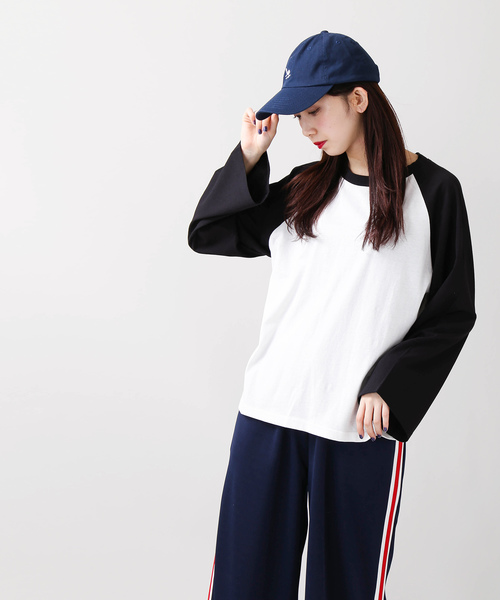 WEGO（ウィゴー）の「WEGO/ラグランロングTシャツ（Tシャツ/カットソー・レディース・ブラック/ピンク/ブラック系その他・FREE）」の10枚目の写真