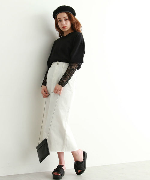 FREE'S MART（フリーズマート）の「スカラップカラーレースカットソー（Tシャツ/カットソー・レディース・ブラック/ホワイト/ピンク・FREE）」の6枚目の写真