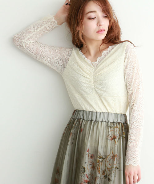 FREE'S MART（フリーズマート）の「スカラップカラーレースカットソー（Tシャツ/カットソー・レディース・ブラック/ホワイト/ピンク・FREE）」の10枚目の写真