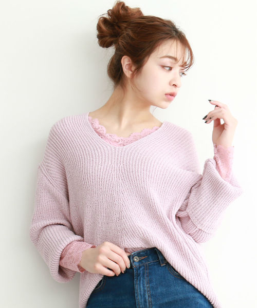 FREE'S MART（フリーズマート）の「スカラップカラーレースカットソー（Tシャツ/カットソー・レディース・ブラック/ホワイト/ピンク・FREE）」の13枚目の写真