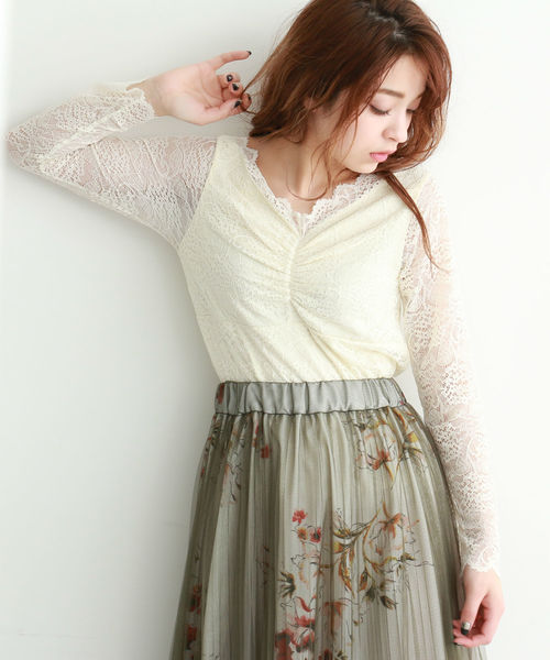 FREE'S MART（フリーズマート）の「スカラップカラーレースカットソー（Tシャツ/カットソー・レディース・ブラック/ホワイト/ピンク・FREE）」の15枚目の写真