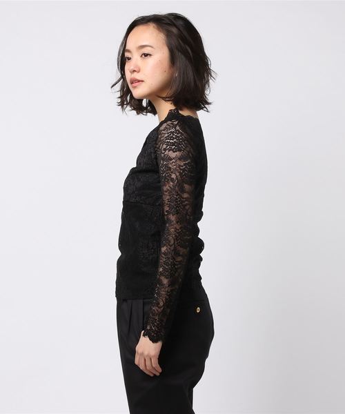 FREE'S MART（フリーズマート）の「スカラップカラーレースカットソー（Tシャツ/カットソー・レディース・ブラック/ホワイト/ピンク・FREE）」の4枚目の写真