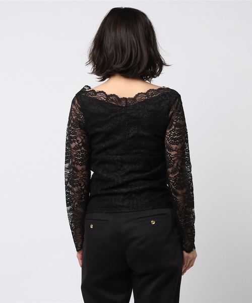 FREE'S MART（フリーズマート）の「スカラップカラーレースカットソー（Tシャツ/カットソー・レディース・ブラック/ホワイト/ピンク・FREE）」の5枚目の写真