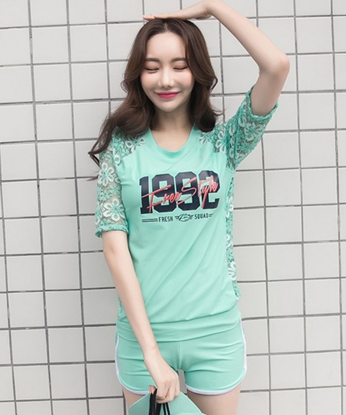 セール 水着 スポーティープリント フィットネス2点セット 水着 Teddyshop テディショップ のファッション通販 Zozotown