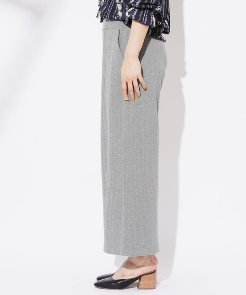 CIAOPANIC（チャオパニック）の「ランダムテレコワイドパンツ（その他パンツ・レディース・アイボリー/チャコールグレー・FREE）」の9枚目の写真