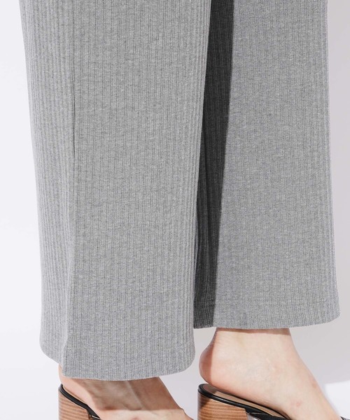 CIAOPANIC（チャオパニック）の「ランダムテレコワイドパンツ（その他パンツ・レディース・アイボリー/チャコールグレー・FREE）」の6枚目の写真