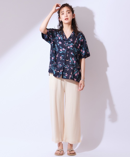 CIAOPANIC（チャオパニック）の「ランダムテレコワイドパンツ（その他パンツ・レディース・アイボリー/チャコールグレー・FREE）」の18枚目の写真