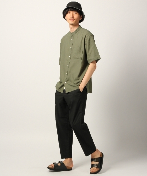 GLOBAL WORK（グローバルワーク）の「パナマバンドカラーシャツ/797219（シャツ/ブラウス・メンズ・ホワイト/ネイビー/イエロー/グリーン・SMALL/MEDIUM/LARGE/X-LARGE）」の6枚目の写真