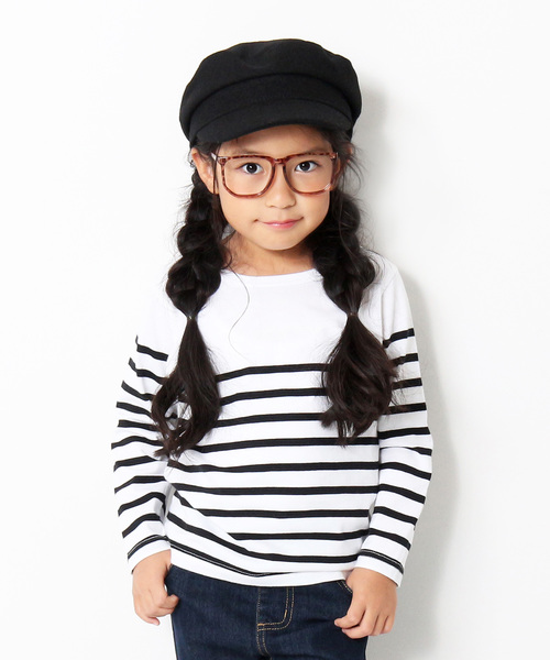 devirock(デビロック)の「パネルボーダークルーネック長袖Tシャツ(Tシャツ/カットソー・キッズ・ブルー系その他/ブルー系その他2/ブラック系その他/ホワイト系その他2/ホワイト系その他・100cm/110cm/120cm/130cm/140cm/150cm/160cm)」の3枚目の写真