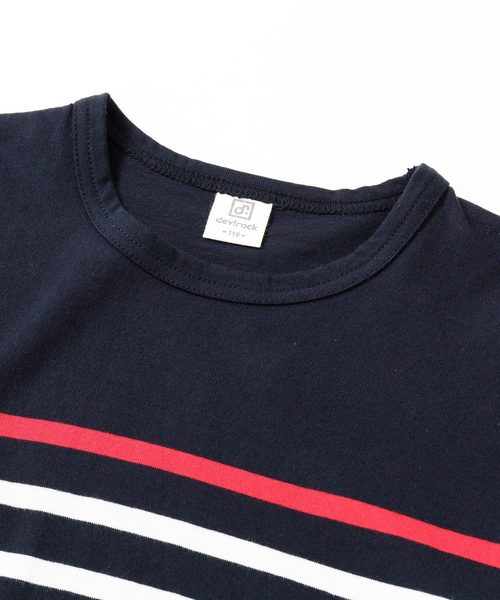devirock(デビロック)の「パネルボーダークルーネック長袖Tシャツ(Tシャツ/カットソー・キッズ・ブルー系その他/ブルー系その他2/ブラック系その他/ホワイト系その他2/ホワイト系その他・100cm/110cm/120cm/130cm/140cm/150cm/160cm)」の12枚目の写真