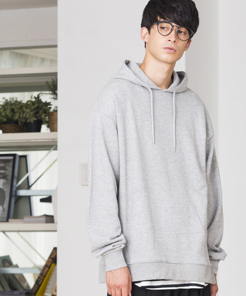 WEGO（ウィゴー）の「WEGO/サイドスリットカラープルパーカー（パーカー・メンズ・ダークグリーン/ライトパープル/ブラウン/ライトピンク/ブラック/ワイン/ホワイト/イエロー/レッド/パープル/ピンク/杢グレー・MEDIUM/X-SMALL/SMALL/LARGE）」の4枚目の写真