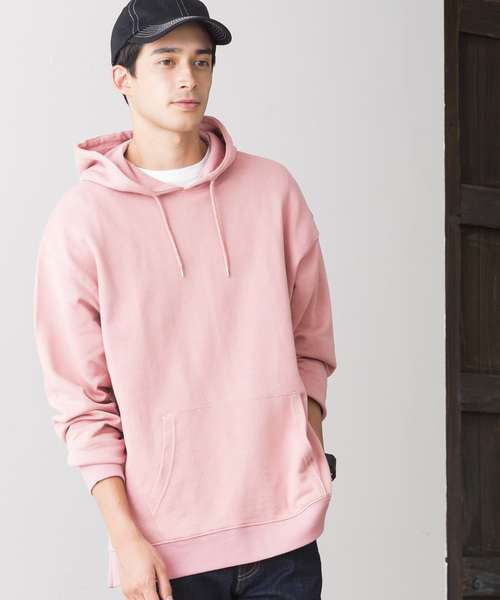 WEGO（ウィゴー）の「WEGO/サイドスリットカラープルパーカー（パーカー・メンズ・ダークグリーン/ライトパープル/ブラウン/ライトピンク/ブラック/ワイン/ホワイト/イエロー/レッド/パープル/ピンク/杢グレー・MEDIUM/X-SMALL/SMALL/LARGE）」の10枚目の写真