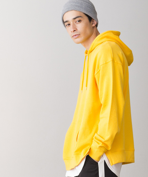 WEGO（ウィゴー）の「WEGO/サイドスリットカラープルパーカー（パーカー・メンズ・ダークグリーン/ライトパープル/ブラウン/ライトピンク/ブラック/ワイン/ホワイト/イエロー/レッド/パープル/ピンク/杢グレー・MEDIUM/X-SMALL/SMALL/LARGE）」の9枚目の写真