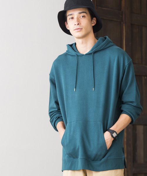 WEGO（ウィゴー）の「WEGO/サイドスリットカラープルパーカー（パーカー・メンズ・ダークグリーン/ライトパープル/ブラウン/ライトピンク/ブラック/ワイン/ホワイト/イエロー/レッド/パープル/ピンク/杢グレー・MEDIUM/X-SMALL/SMALL/LARGE）」の6枚目の写真