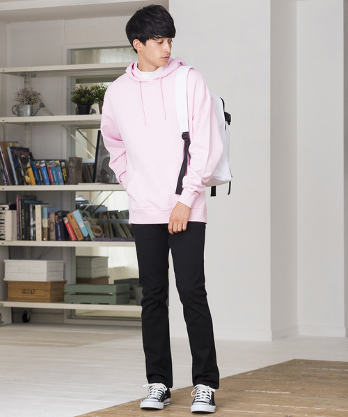 WEGO（ウィゴー）の「WEGO/サイドスリットカラープルパーカー（パーカー・メンズ・ダークグリーン/ライトパープル/ブラウン/ライトピンク/ブラック/ワイン/ホワイト/イエロー/レッド/パープル/ピンク/杢グレー・MEDIUM/X-SMALL/SMALL/LARGE）」の20枚目の写真