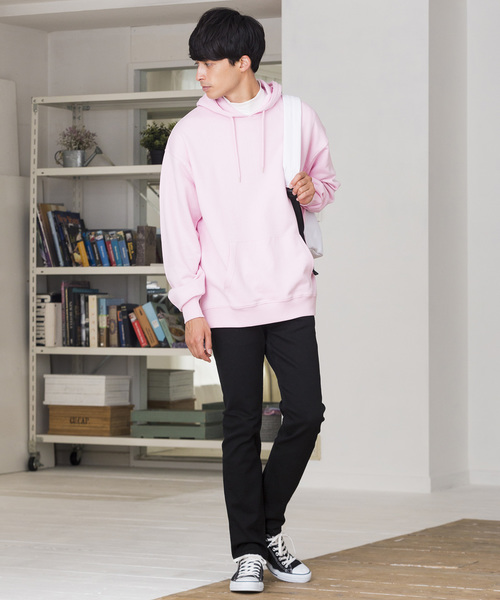 WEGO（ウィゴー）の「WEGO/サイドスリットカラープルパーカー（パーカー・メンズ・ダークグリーン/ライトパープル/ブラウン/ライトピンク/ブラック/ワイン/ホワイト/イエロー/レッド/パープル/ピンク/杢グレー・MEDIUM/X-SMALL/SMALL/LARGE）」の22枚目の写真