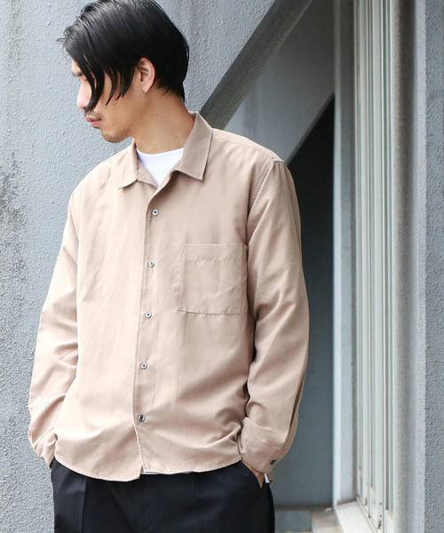 Confirm（コンファーム）の「Confirm / コンファーム フェイクスエードオープンカラーシャツ（シャツ/ブラウス・メンズ・ネイビー/ブラック/ベージュ/キャメル・M/L）」の3枚目の写真