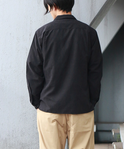 Confirm（コンファーム）の「Confirm / コンファーム フェイクスエードオープンカラーシャツ（シャツ/ブラウス・メンズ・ネイビー/ブラック/ベージュ/キャメル・M/L）」の11枚目の写真