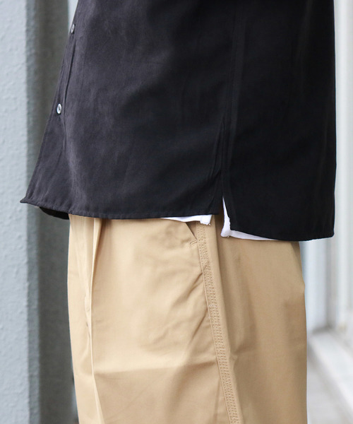 Confirm（コンファーム）の「Confirm / コンファーム フェイクスエードオープンカラーシャツ（シャツ/ブラウス・メンズ・ネイビー/ブラック/ベージュ/キャメル・M/L）」の12枚目の写真