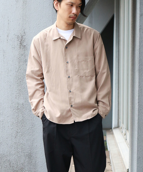 Confirm（コンファーム）の「Confirm / コンファーム フェイクスエードオープンカラーシャツ（シャツ/ブラウス・メンズ・ネイビー/ブラック/ベージュ/キャメル・M/L）」の13枚目の写真