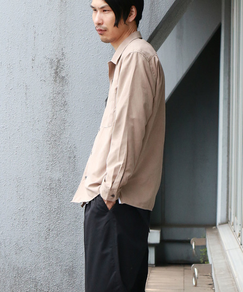 Confirm（コンファーム）の「Confirm / コンファーム フェイクスエードオープンカラーシャツ（シャツ/ブラウス・メンズ・ネイビー/ブラック/ベージュ/キャメル・M/L）」の14枚目の写真
