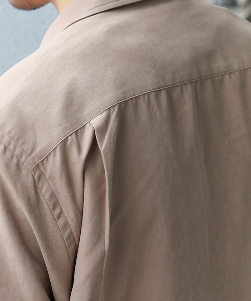 Confirm（コンファーム）の「Confirm / コンファーム フェイクスエードオープンカラーシャツ（シャツ/ブラウス・メンズ・ネイビー/ブラック/ベージュ/キャメル・M/L）」の16枚目の写真