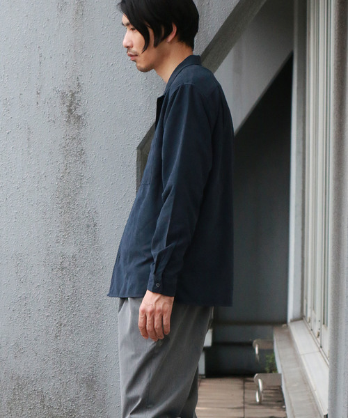 Confirm（コンファーム）の「Confirm / コンファーム フェイクスエードオープンカラーシャツ（シャツ/ブラウス・メンズ・ネイビー/ブラック/ベージュ/キャメル・M/L）」の20枚目の写真