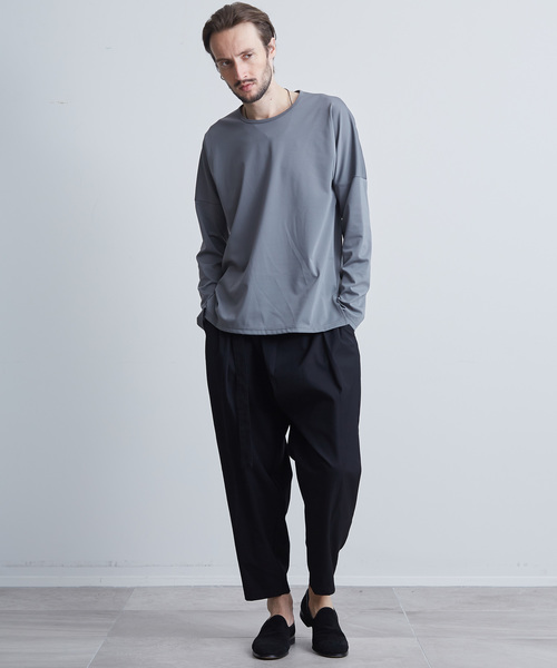 ATTACHMENT マットストレッチジャージクルーネックL/S サイズ2 ATTACHMENT マットストレッチジャージクルーネックL/S