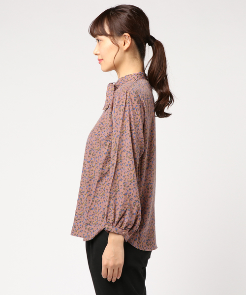 flower（フラワー）の「リボンブラウス（シャツ/ブラウス・レディース・ブラック/ピンク・FREE）」の3枚目の写真