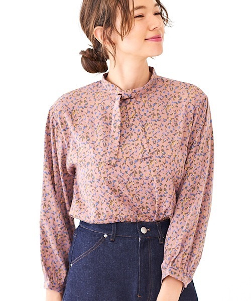 flower（フラワー）の「リボンブラウス（シャツ/ブラウス・レディース・ブラック/ピンク・FREE）」の9枚目の写真