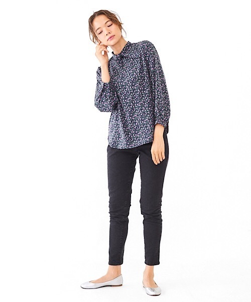 flower（フラワー）の「リボンブラウス（シャツ/ブラウス・レディース・ブラック/ピンク・FREE）」の5枚目の写真