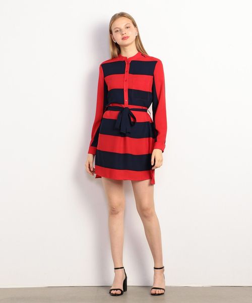 セール X Armani Exchange A Xアルマーニ エクスチェンジ Armani 長袖シャツワンピース シャツワンピース Armani X アルマーニ Exchange アルマーニエクスチェンジ のファッション