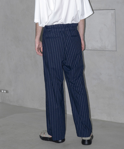MAISON SPECIAL（メゾンスペシャル）の「リネンドライツイルストライプパジャマパンツ 【MAISON SPECIAL/メゾンスペシャル】（その他パンツ・メンズ・ホワイト/ネイビー・44/46/48）」の13枚目の写真
