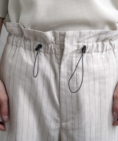 MAISON SPECIAL（メゾンスペシャル）の「リネンドライツイルストライプパジャマパンツ 【MAISON SPECIAL/メゾンスペシャル】（その他パンツ・メンズ・ホワイト/ネイビー・44/46/48）」の14枚目の写真