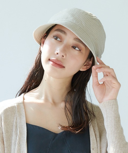 milsa(ミルサ)の「LM サイズフリーキャスケット(キャスケット・レディース・ブラック/ネイビー/ベージュ/ナチュラル/ホワイト・FREE)」の3枚目の写真