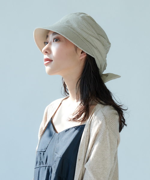 milsa(ミルサ)の「LM サイズフリーキャスケット(キャスケット・レディース・ブラック/ネイビー/ベージュ/ナチュラル/ホワイト・FREE)」の7枚目の写真