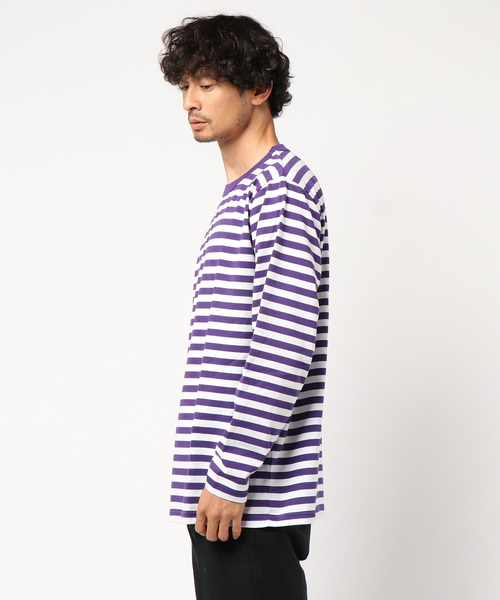 Armor lux（アルモーリュックス）の「ARMOR LUX×JS / アルモーリュクス別注 : ロングスリーブTee #（Tシャツ/カットソー・メンズ・パープル/レッド/イエロー/ブルー系その他/ブラック・MEDIUM/LARGE/SMALL）」の6枚目の写真