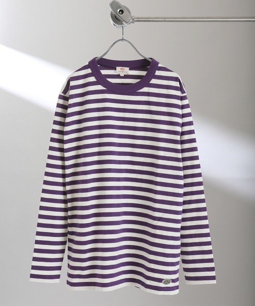 Armor lux（アルモーリュックス）の「ARMOR LUX×JS / アルモーリュクス別注 : ロングスリーブTee #（Tシャツ/カットソー・メンズ・パープル/レッド/イエロー/ブルー系その他/ブラック・MEDIUM/LARGE/SMALL）」の3枚目の写真